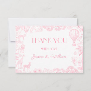 Cartões de agradecimentos do Chá de fraldas Safari