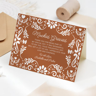 Cartões de agradecimentos do Chá de fraldas Terrac