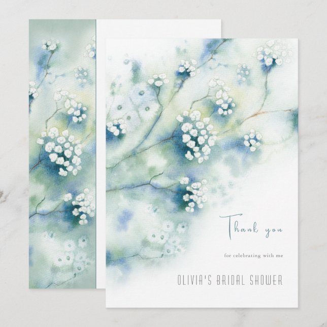 Cartões de agradecimentos do Chá de panela das Flo (Frente/Verso)