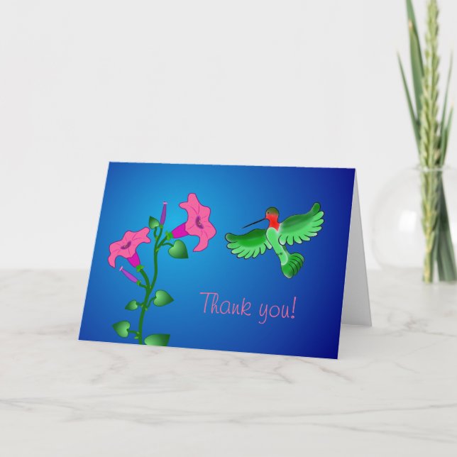 Cartões de agradecimentos do colibri e dos (Frente)