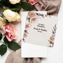 Cartões de agradecimentos do Designer de Flor Rosa