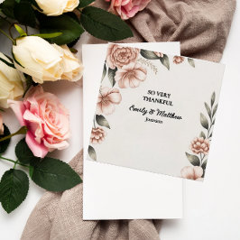 Cartões de agradecimentos do Designer de Flor Rosa