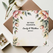 Cartões de agradecimentos do Designer Floral de Aq
