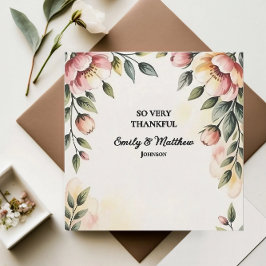 Cartões de agradecimentos do Designer Floral de Aq