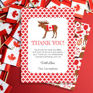 Cartões de agradecimentos do Dia do Canadá