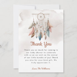 Cartões de agradecimentos do Dreamcatcher Boho Pas