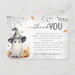 Cartões de agradecimentos do Fantasma Halloween