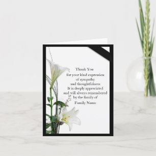 Cartões de agradecimentos do Flor Branco Lily Flor