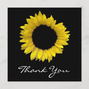 Cartões de agradecimentos do girassol