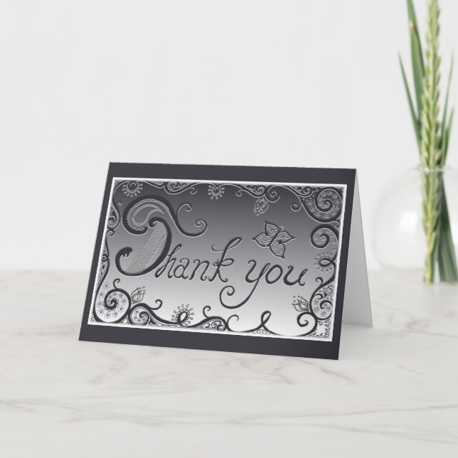 Cartões de agradecimentos do gótico; -) (Frente)