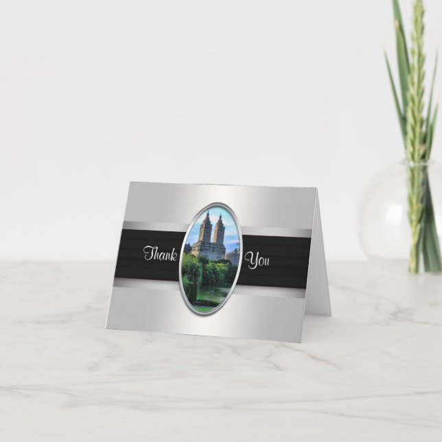 Cartões de agradecimentos do lago central Park, (Frente)