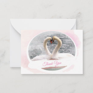 Cartões de agradecimentos do Lago Swan