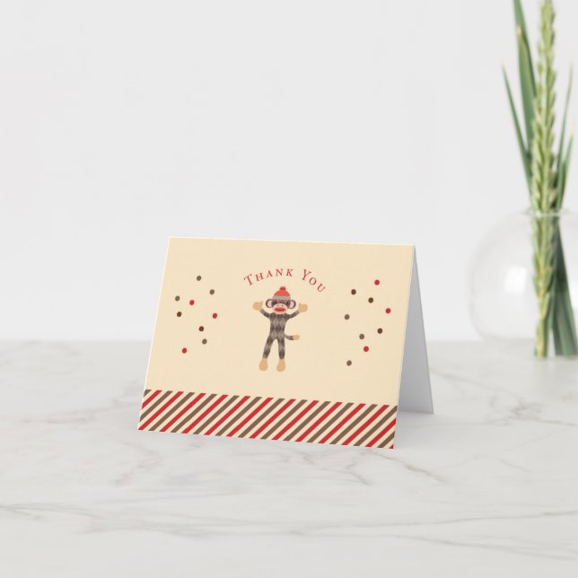 Cartões de agradecimentos do Macaco Sock (Frente)