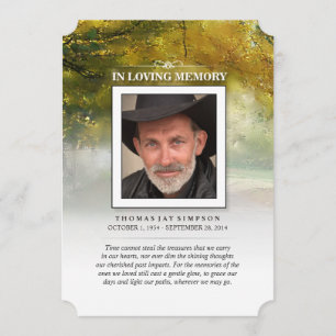 Cartões de agradecimentos do Memorial do outono