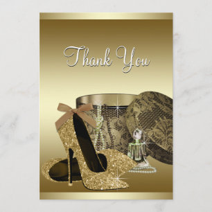 Cartões de agradecimentos do ouro do preto de