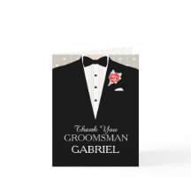 Cartões de agradecimentos do padrinho de casamento