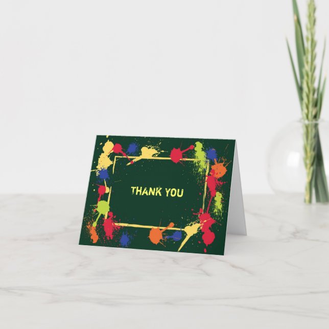 Cartões de agradecimentos do Paintball (Frente)