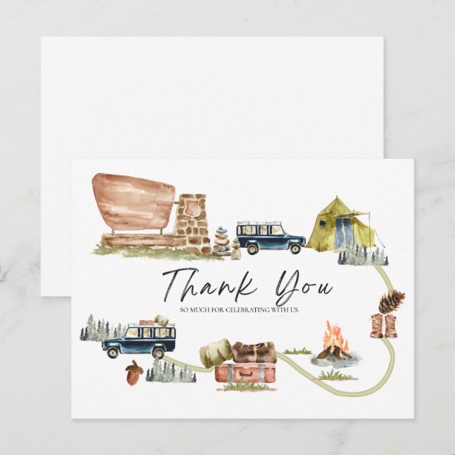 Cartões de agradecimentos do Parque Nacional (Frente/Verso)