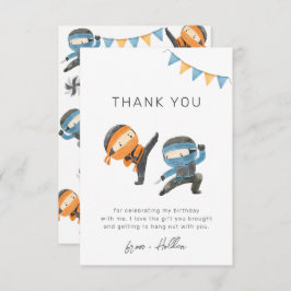 Cartões de agradecimentos do Partido Ninja Azul