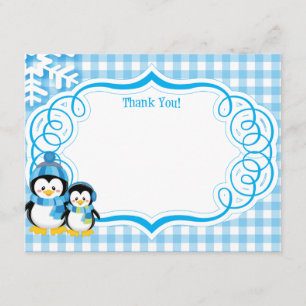 Cartões de agradecimentos do pinguim