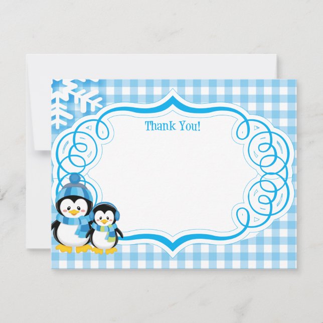 Cartões de agradecimentos do pinguim (Frente)