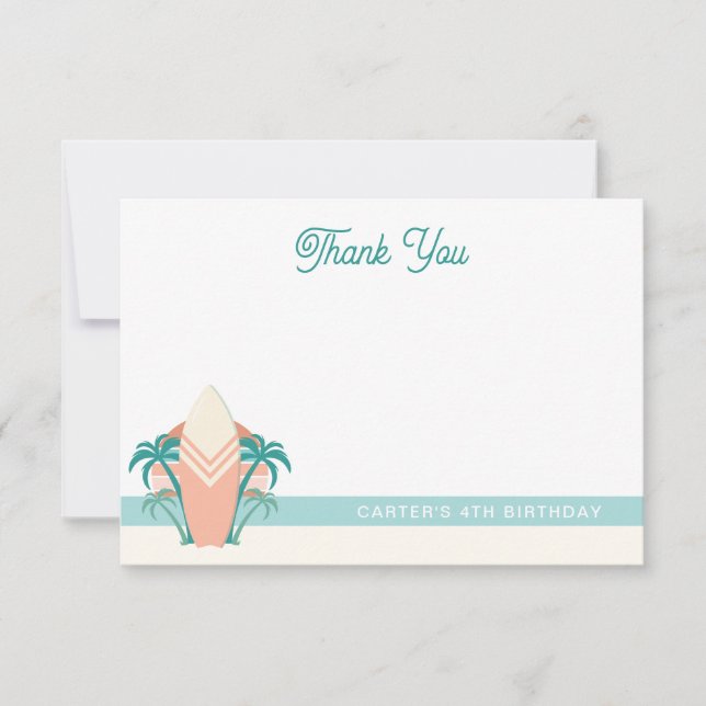 Cartões de agradecimentos do Retro de Praia do sur (Frente)