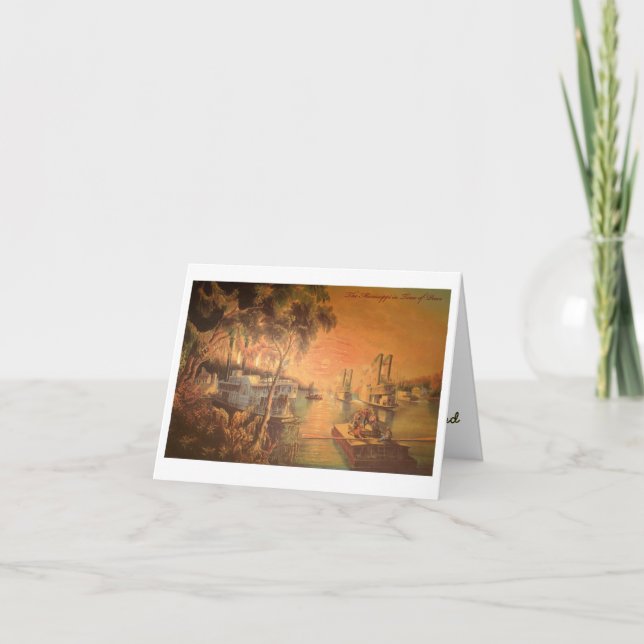 Cartões de agradecimentos do rio Mississippi (Frente)