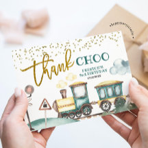 Cartões de agradecimentos do segundo aniversário d