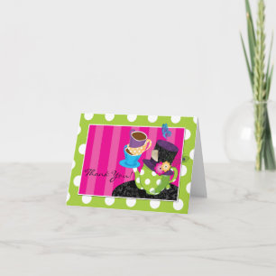 Cartões de agradecimentos do Tea Party Mad Hatter