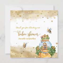 Cartões de agradecimentos do Tema da Bee HoneyComb