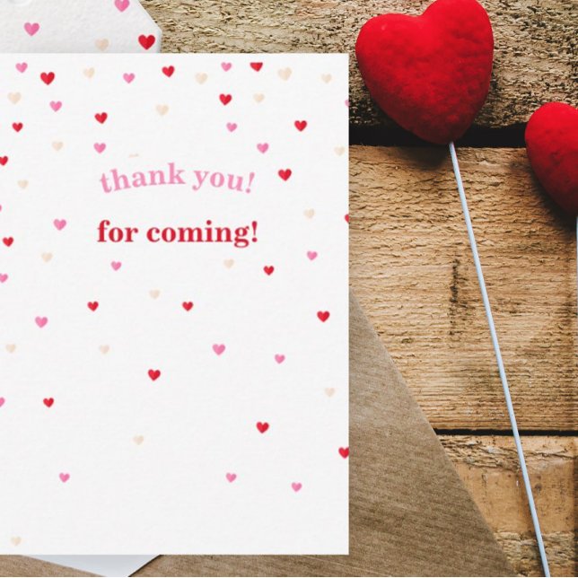 Cartões de agradecimentos do Tema do Namorados Cor (Criador carregado)