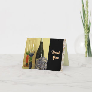 Cartões de agradecimentos do tema do vinho