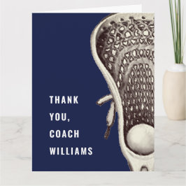 Cartões de agradecimentos do treinador Lacrosse