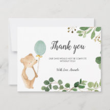 Cartões de agradecimentos do Urso de Corte