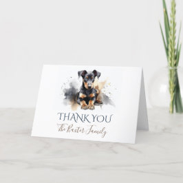 Cartões de agradecimentos Doberman Pinscher Waterc