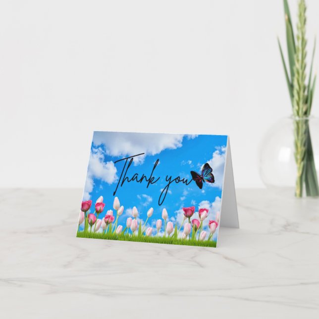 Cartões de agradecimentos dobrado (Frente)