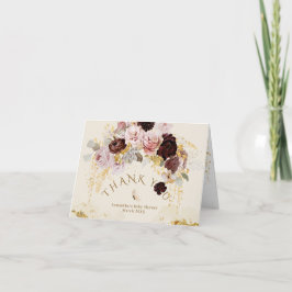 Cartões de agradecimentos dobrado