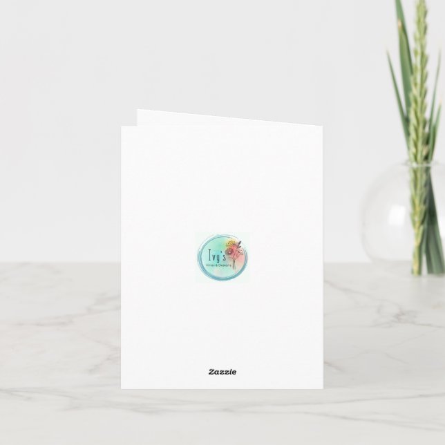 Cartões de agradecimentos dobrado (Verso)