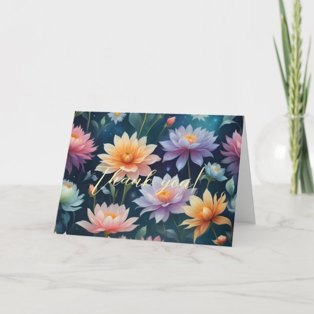 Cartões de agradecimentos dobrado (Frente)