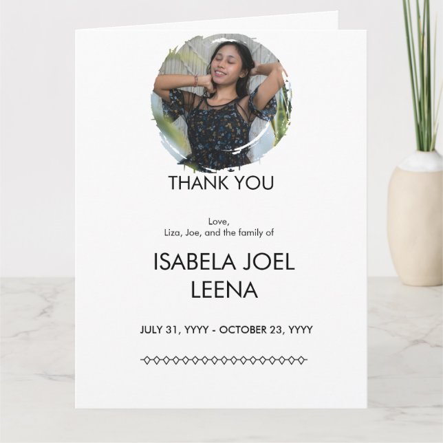 Cartões de agradecimentos dobrado (Frente)