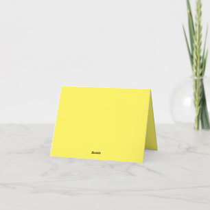 Cartões de agradecimentos Dobrado Amarelo, Ouro F