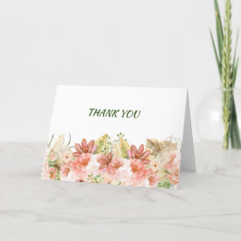 Cartões de agradecimentos Dobrado das Flores Rosa 