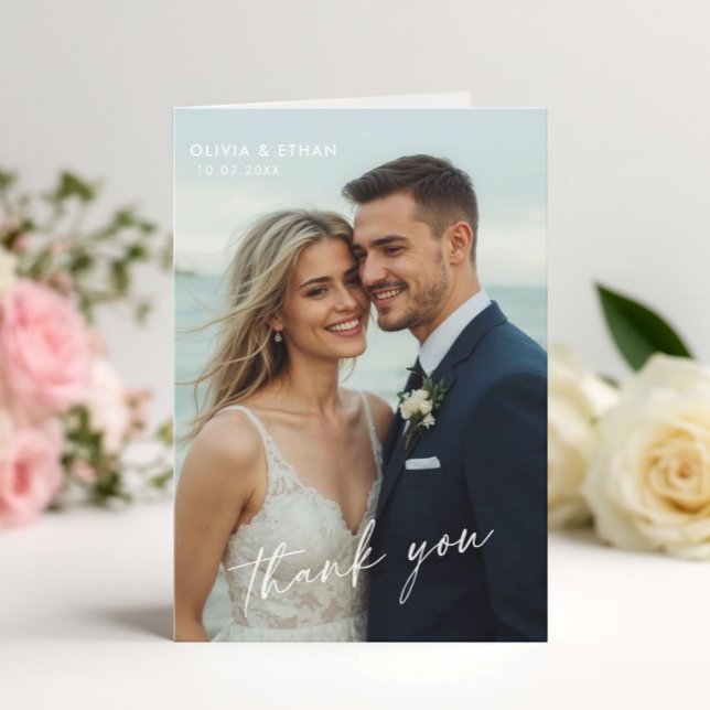 Cartões de agradecimentos Dobrado de Casamento de  (Criador carregado)