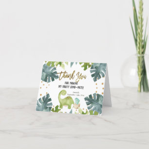 Cartões de agradecimentos Dobrado de Dinossauro Ve