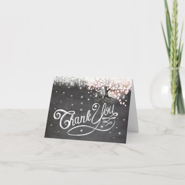 Cartões de agradecimentos Dobrado de Folha de Cora (Frente)