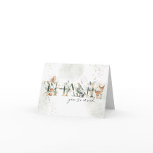 Cartões de agradecimentos Dobrado do Chá de fralda