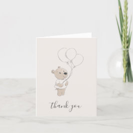 Cartões de agradecimentos dobrado do Chá de fralda