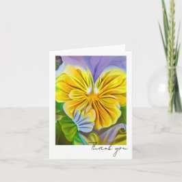 Cartões de agradecimentos Dobrado do Sonho Pansy