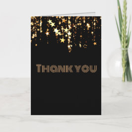 Cartões de agradecimentos dobrado em estrela de ou