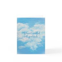 Cartões de agradecimentos Dobrado: Nuvem do Coraçã